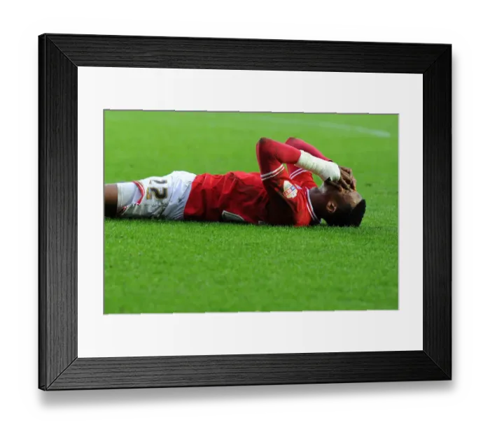 Framed Print : Jonathan Kodjia's Disappointment: Bristol City vs Charlton Athletic (December 2015) Framed Print : Jonathan Kodjia's Disappointment: Bristol City vs Charlton Athletic (December 2015)
