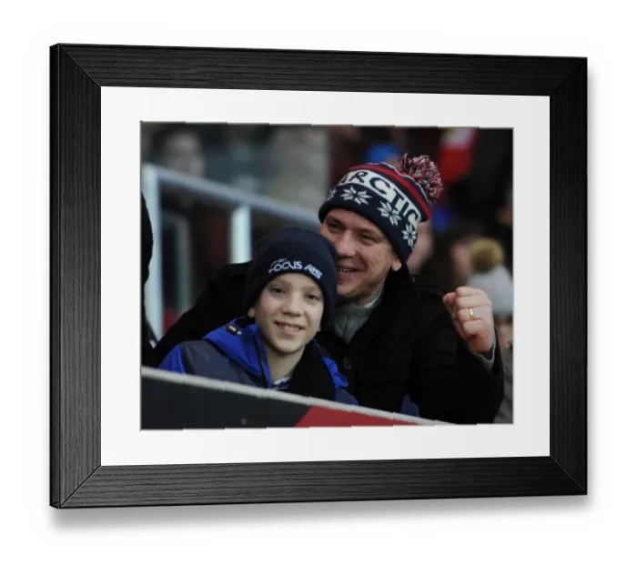 Framed Print : Bristol City Fans Celebrate Nathan Baker's Goal vs Charlton Athletic (26 / 12 / 2015)