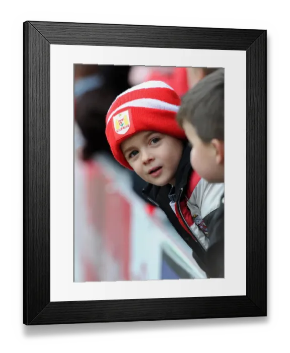 Framed Print : A Football Fan's Passionate Experience: Bristol City vs Charlton Athletic at Ashton Gate Stadium (December 2015)