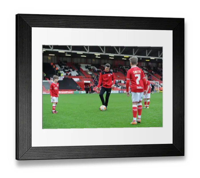 Framed Print : Mascot Showdown: Bristol City vs Charlton Athletic, Sky Bet Championship (December 2015) - Ashton Gate Stadium