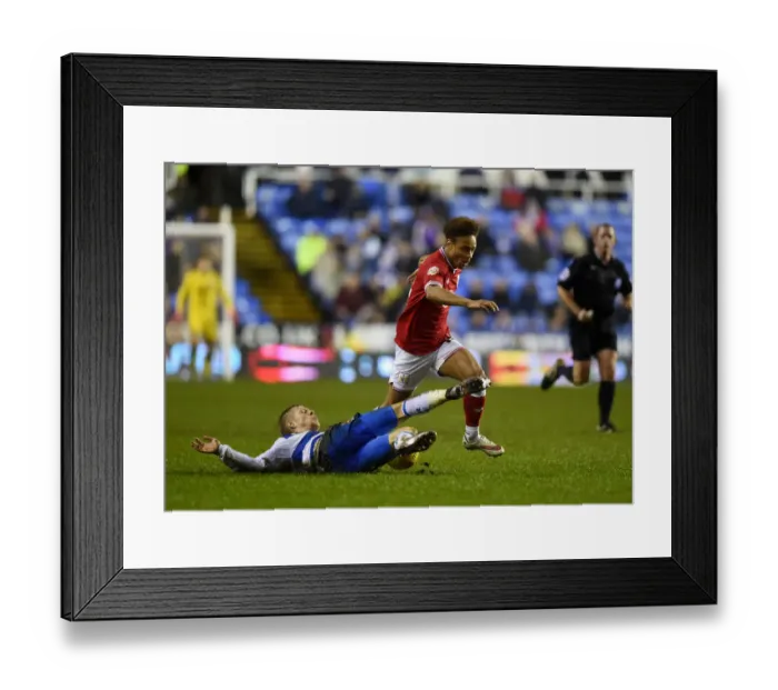 Framed Print : Matej Vydra Tackles Bobby Reid in Intense Reading vs. Bristol City Championship Clash Framed Print : Matej Vydra Tackles Bobby Reid in Intense Reading vs. Bristol City Championship Clash