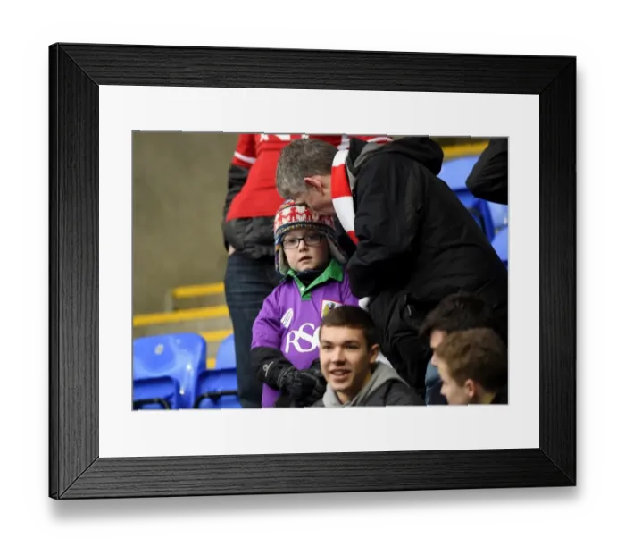 Framed Print : Passionate Bristol City Fans at Reading vs. Bristol City, Sky Bet Championship (January 2016)