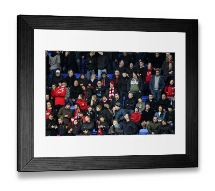 Framed Print : Bristol City Fans at Madejski Stadium, 2016 - Sky Bet Championship Match