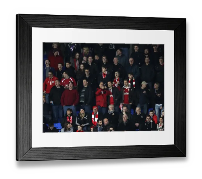 Framed Print : Bristol City Fans at Reading's Madejski Stadium, 2016 - Sky Bet Championship Match Framed Print : Bristol City Fans at Reading's Madejski Stadium, 2016 - Sky Bet Championship Match