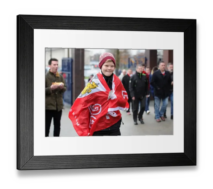 Framed Print : Bristol City Fans Arrive at The Hawthorns for FA Cup Third Round Match against West Brom