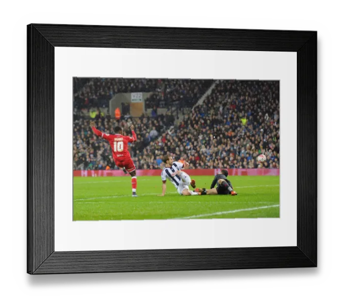Framed Print : Kieran Agard Scores Dramatic Goal to Put Bristol City Ahead 2-1 Against West Brom, FA Cup Third Round, The Hawthorns Framed Print : Kieran Agard Scores Dramatic Goal to Put Bristol City Ahead 2-1 Against West Brom, FA Cup Third Round, The Hawthorns