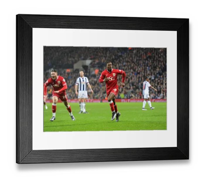 Framed Print : Bristol City's Kieran Agard Scores Dramatic Goal to Take 2-1 Lead Over West Brom in FA Cup Third Round Framed Print : Bristol City's Kieran Agard Scores Dramatic Goal to Take 2-1 Lead Over West Brom in FA Cup Third Round