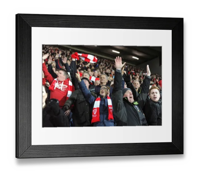 Framed Print : Bristol City Fans Erupt: Agard Scores Thrilling Second Goal vs. West Brom in FA Cup Third Round