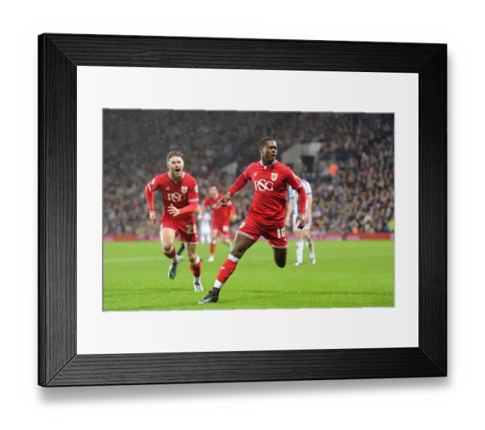 Framed Print : Kieran Agard's Goal: Bristol City Takes a 2-1 Lead Over West Brom at The Hawthorns, FA Cup Third Round