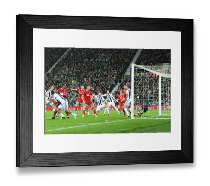 Framed Print : Jonathan Kodjia Scores Stunner Past Ben Foster: West Brom vs. Bristol City, FA Cup Third Round (January 9, 2016)