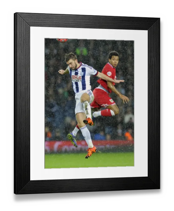 Framed Print : Clash at The Hawthorns: James Morrison vs. Korey Smith in FA Cup Third Round Battle