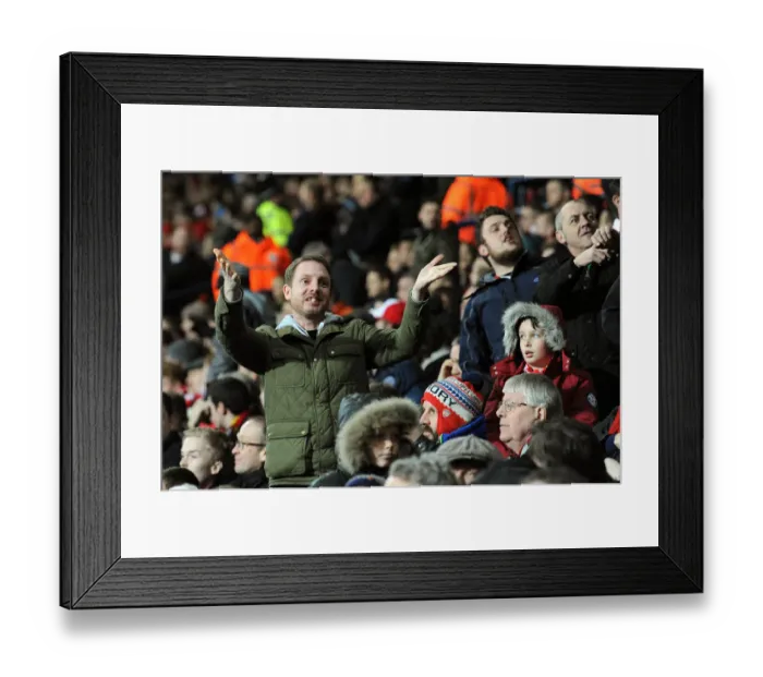Framed Print : Bristol City Fans Disappointed as Saido Berahino Scores for West Brom in FA Cup Third Round (09 / 01 / 2016)