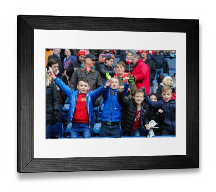 Framed Print : Unwavering Support: Bristol City Fans at The Hawthorns during FA Cup Third Round Match