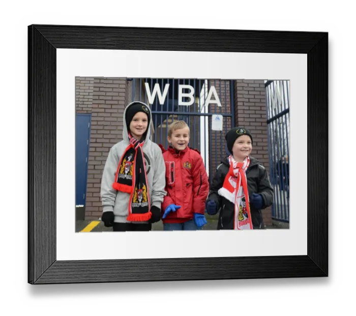 Framed Print : Bristol City Fans at The Hawthorns during FA Cup Third Round Match against West Bromwich Albion - January 9, 2016