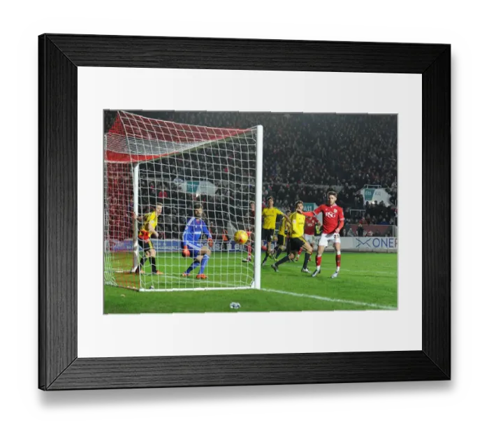 Framed Print : Last-Minute Drama: Wes Burns Scores the Thriller for Bristol City Against Middlesbrough