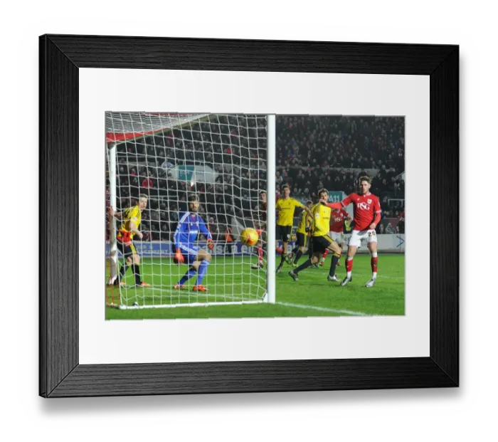 Framed Print : Bristol City's Wes Burns Scores Dramatic Late Winner Against Middlesbrough in Sky Bet Championship Framed Print : Bristol City's Wes Burns Scores Dramatic Late Winner Against Middlesbrough in Sky Bet Championship