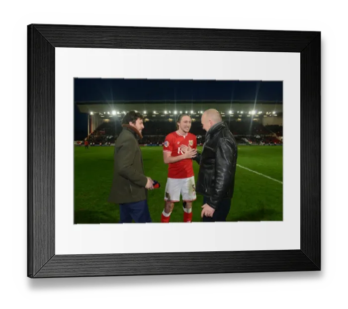 Framed Print : Bristol City's Man of the Match Celebrates with Trophy after Victory over Middlesbrough, Dougie Allward / JMP, 16 / 01 / 2016 Framed Print : Bristol City's Man of the Match Celebrates with Trophy after Victory over Middlesbrough, Dougie Allward / JMP, 16 / 01 / 2016
