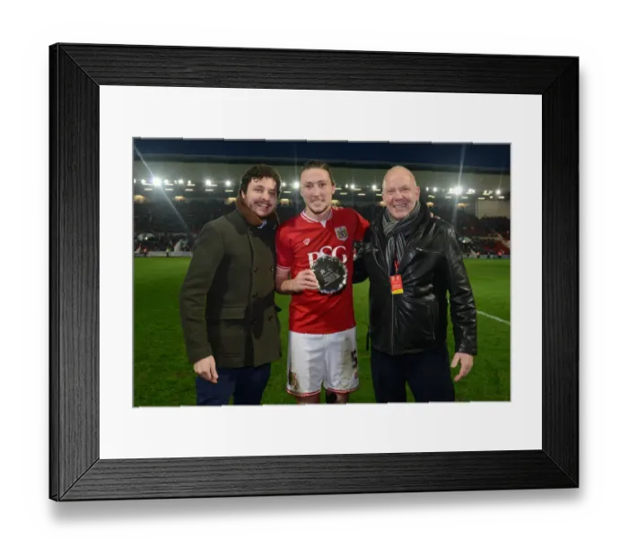 Framed Print : Bristol City's Man of the Match Honored against Middlesbrough, January 2016