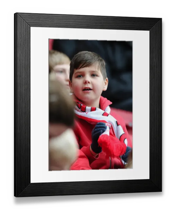 Framed Print : Passionate Bristol City Fan at Ashton Gate during Bristol City vs Middlesbrough Match Framed Print : Passionate Bristol City Fan at Ashton Gate during Bristol City vs Middlesbrough Match