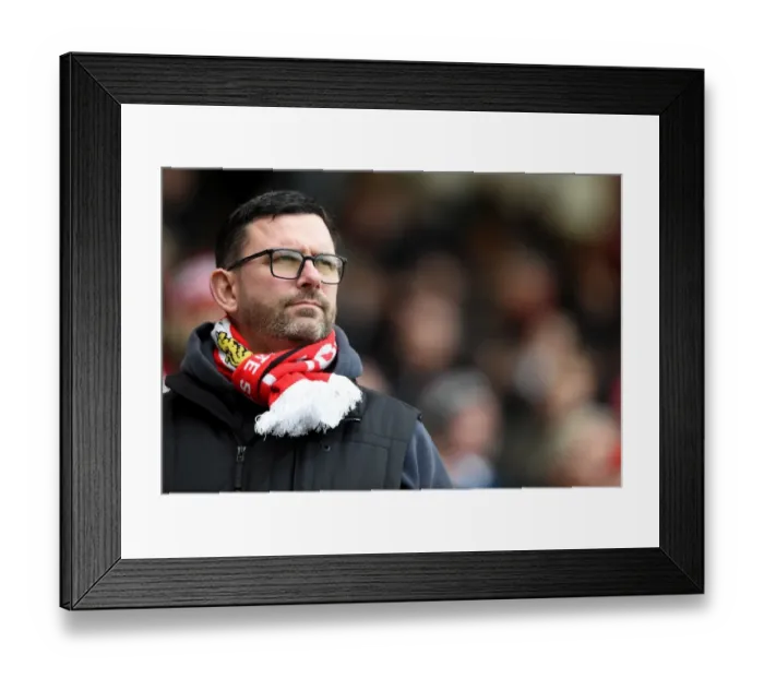 Framed Print : Passionate Bristol City Fan at Ashton Gate During Sky Bet Championship Match Against Middlesbrough Framed Print : Passionate Bristol City Fan at Ashton Gate During Sky Bet Championship Match Against Middlesbrough