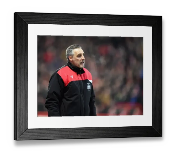 Framed Print : Bristol City's Interim Manager John Pemberton Leads the Charge Against Middlesbrough in Sky Bet Championship Clash at Ashton Gate