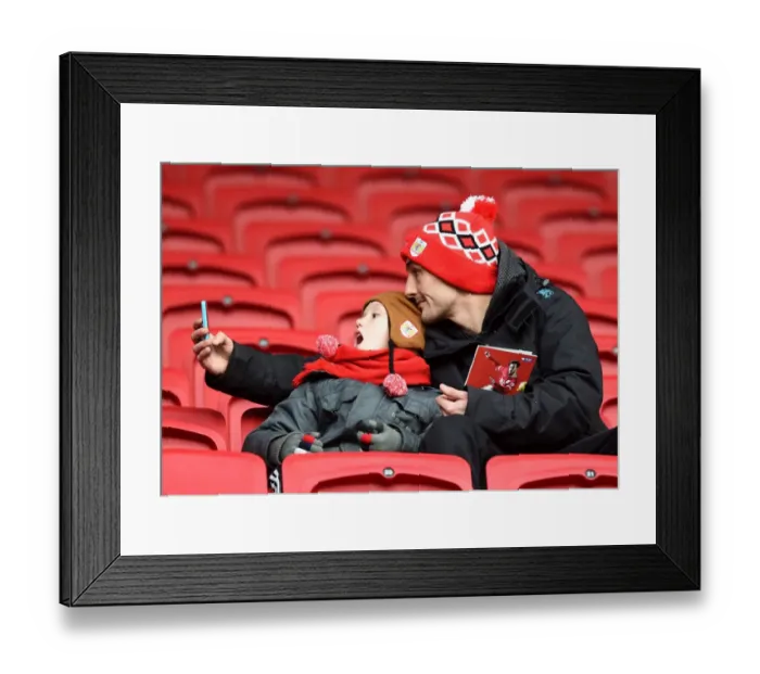 Framed Print : Bristol City vs Middlesbrough: A Sea of Supporters at Ashton Gate Stadium, January 2016