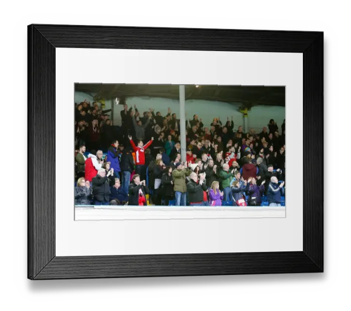 Framed Print : Bristol City Fans Triumphant Celebration at Elland Road, January 2016 Framed Print : Bristol City Fans Triumphant Celebration at Elland Road, January 2016