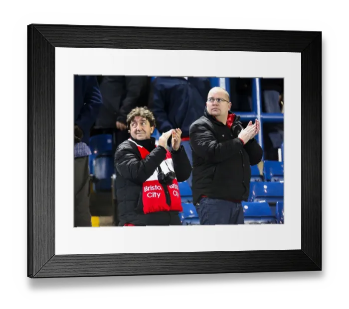 Framed Print : Bristol City Fans Rally at Elland Road: Leeds United vs. Bristol City Championship Showdown (January 2016)