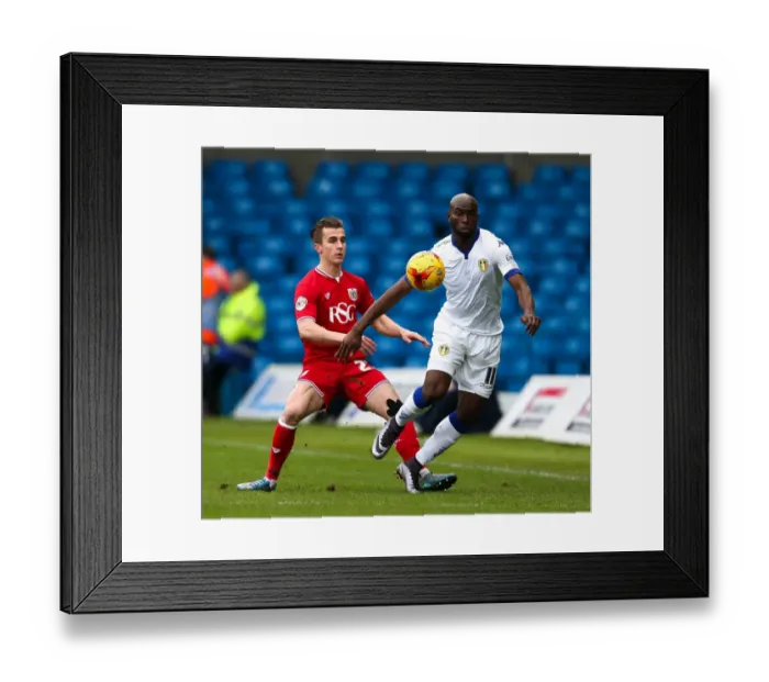 Framed Print : Leeds United vs. Bristol City: Clash Between Bryan and Doukara
