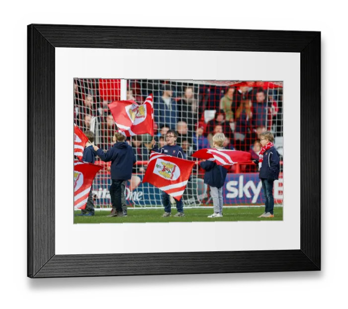 Framed Print : Flagbearers Clash: Bristol City vs Birmingham City, Sky Bet Championship (January 2016) - Ashton Gate Stadium