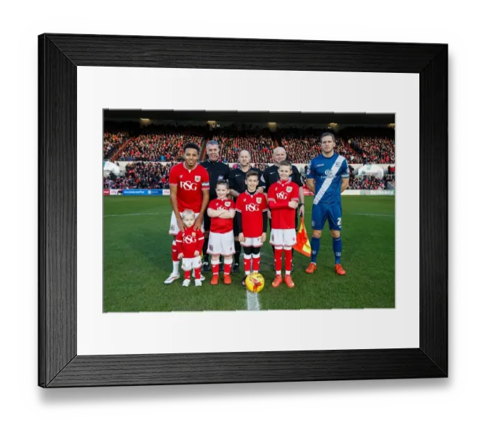 Framed Print : Korey Smith and Michael Morrison Lead Out Teams at Ashton Gate Stadium: Bristol City vs Birmingham City, 2016 Framed Print : Korey Smith and Michael Morrison Lead Out Teams at Ashton Gate Stadium: Bristol City vs Birmingham City, 2016