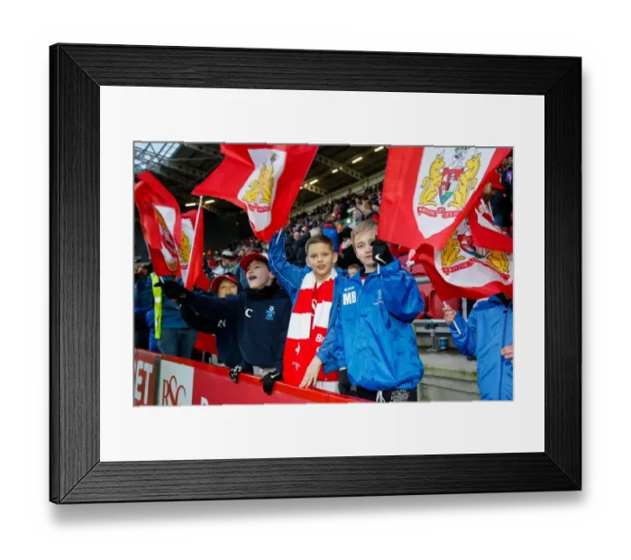 Framed Print : Half Time Parade: Bristol City vs Birmingham City, Sky Bet Championship (January 2016), Ashton Gate Stadium