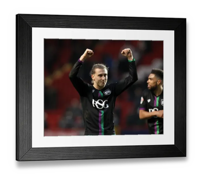 Framed Print : Bristol City Claims Championship Victory Over Charlton Athletic: Luke Freeman's Emotional Celebration