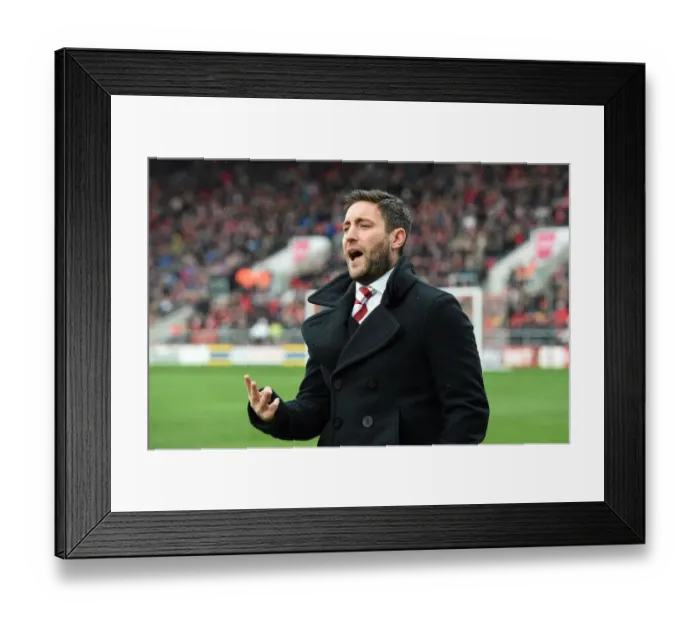 Framed Print : Lee Johnson's First Game: Bristol City vs. Ipswich Town, 13-02-2016