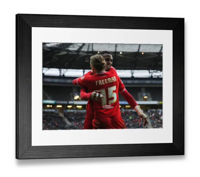 Framed Print : Bristol City's Jonathan Kodjia and Luke Freeman Celebrate Goals Against Milton Keynes Dons, 2016