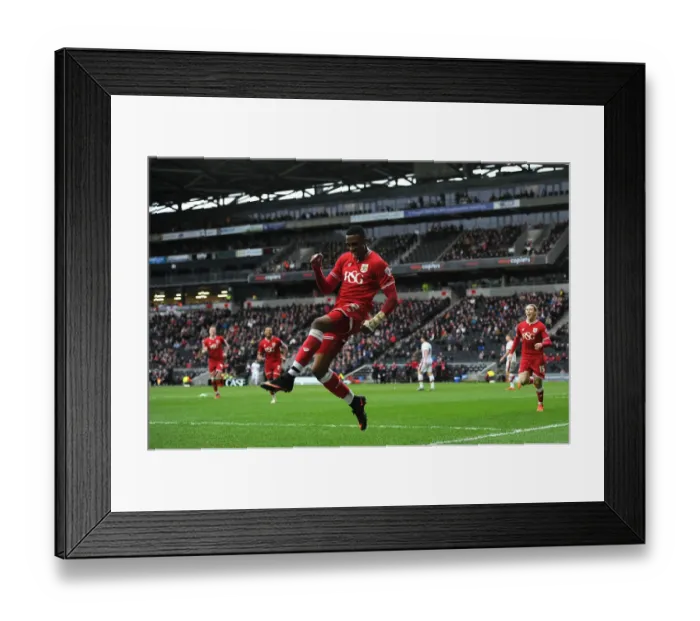 Framed Print : Jonathan Kodjia's Brace: Milton Keynes Dons vs. Bristol City, 2016 Framed Print : Jonathan Kodjia's Brace: Milton Keynes Dons vs. Bristol City, 2016