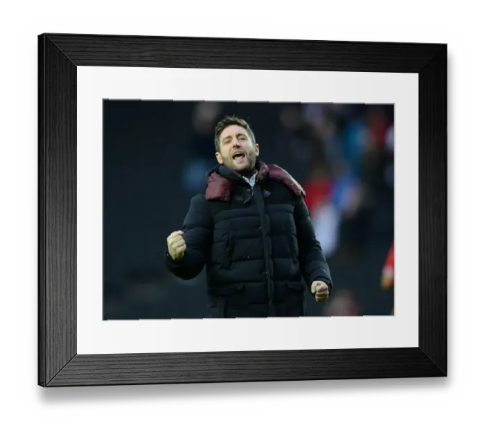 Framed Print : Bristol City Celebrates 2-0 Victory Over Milton Keynes Dons: Lee Johnson's Moment of Triumph