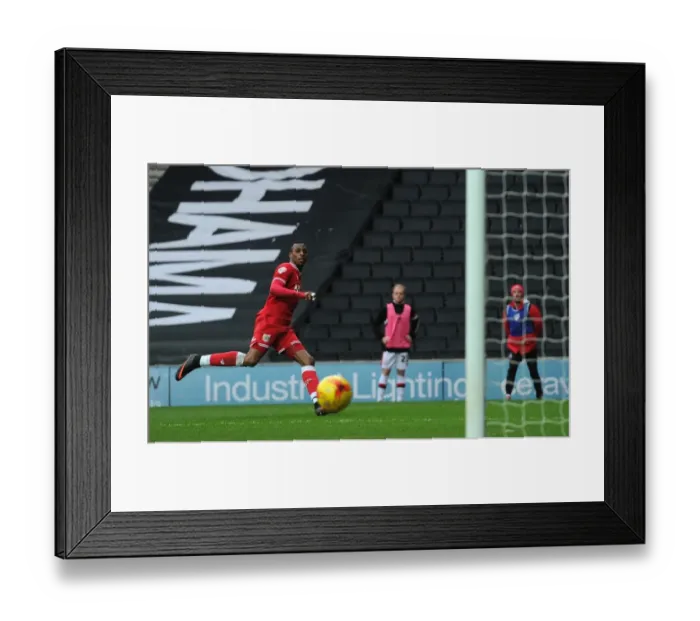 Framed Print : Bristol City's Jonathan Kodjia Scores Brace: 2-0 Lead Against Milton Keynes Dons Framed Print : Bristol City's Jonathan Kodjia Scores Brace: 2-0 Lead Against Milton Keynes Dons