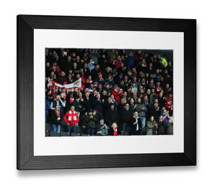 Framed Print : Bristol City Fans in Full Swing at Milton Keynes Dons Match, 2016 Framed Print : Bristol City Fans in Full Swing at Milton Keynes Dons Match, 2016