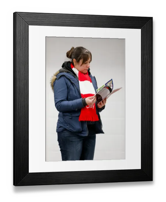 Framed Print : Bristol City Fans Gather Before Championship Clash Against Brighton & Hove Albion, Ashton Gate Stadium, 2016