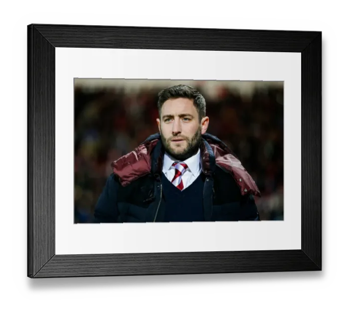 Framed Print : Bristol City Manager Lee Johnson Watches Intently During Bristol City vs Brighton & Hove Albion, Sky Bet Championship Match at Ashton Gate Stadium (February 2016)
