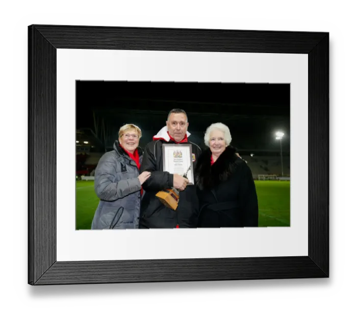 Framed Print : Brian Tinnion Honored at Half-Time: Marina Dolman Presents Award at Bristol City vs Brighton & Hove Albion (2016) Framed Print : Brian Tinnion Honored at Half-Time: Marina Dolman Presents Award at Bristol City vs Brighton & Hove Albion (2016)