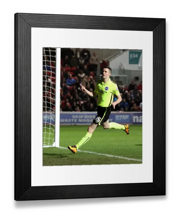 Framed Print : Brighton's Jamie Murphy Scores Early Goal Against Bristol City in Sky Bet Championship (23 / 02 / 2016)