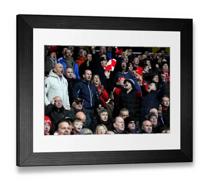 Framed Print : Bristol City's Aden Flint Scores Thrilling Goal Against Nottingham Forest: Fans Euphoria