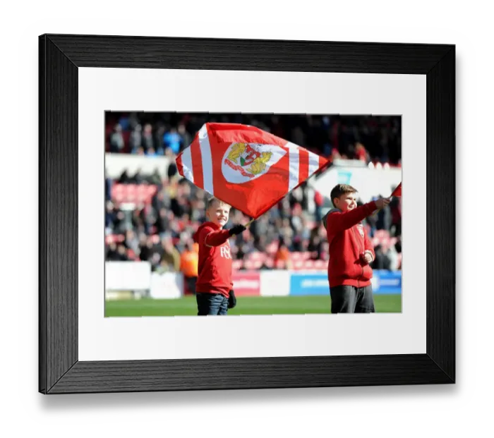 Framed Print : Guard of Honor: Flag Bearers at Bristol City vs. Cardiff City (2016)