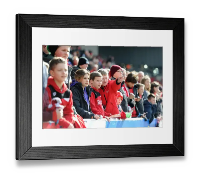 Framed Print : Passionate Bristol City Fans Pack Ashton Gate Stadium for Sky Bet Championship Match against Cardiff City, 2016
