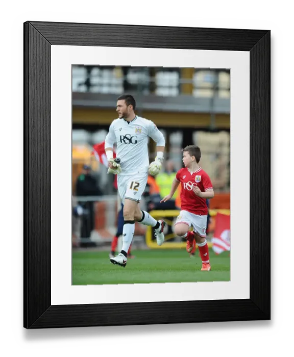Framed Print : Bristol City vs. Cardiff City: Mascots Clash in Sky Bet Championship Match at Ashton Gate