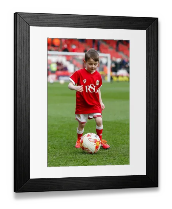 Framed Print : Mascots of Bristol City and Cardiff City Warm Up Before Championship Clash at Ashton Gate Stadium