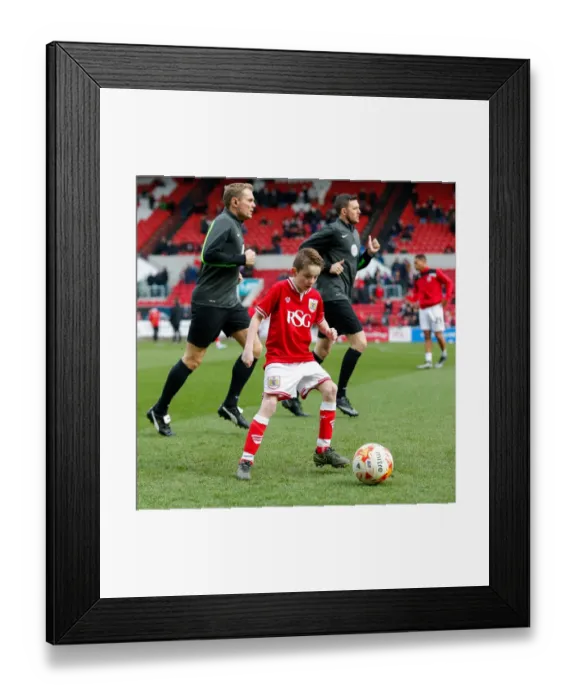 Framed Print : Bristol City vs. Cardiff City: Mascots Championship Showdown at Ashton Gate Stadium
