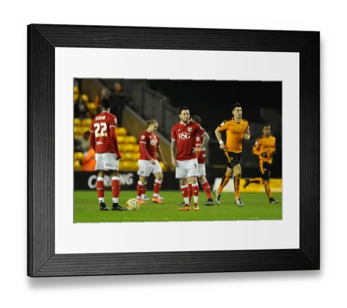 Framed Print : Lee Tomlin's Disappointment: Wolves Take 1-0 Lead Over Bristol City